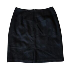 NYCC Womens  Black Minil Skirt 100% Wool Size 8 Goth Preppy